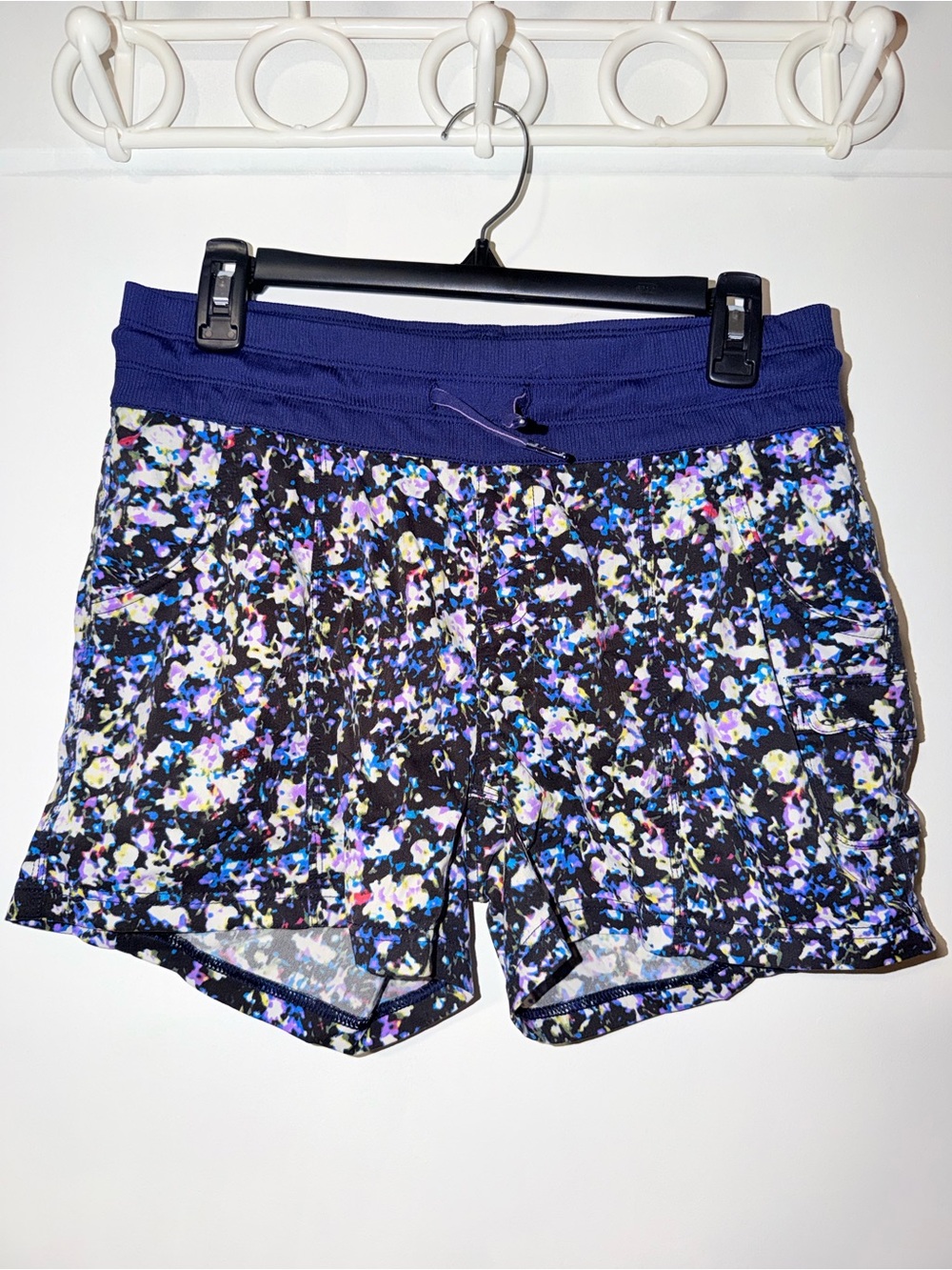 Women’s North Face Floral Active Shorts - Purple